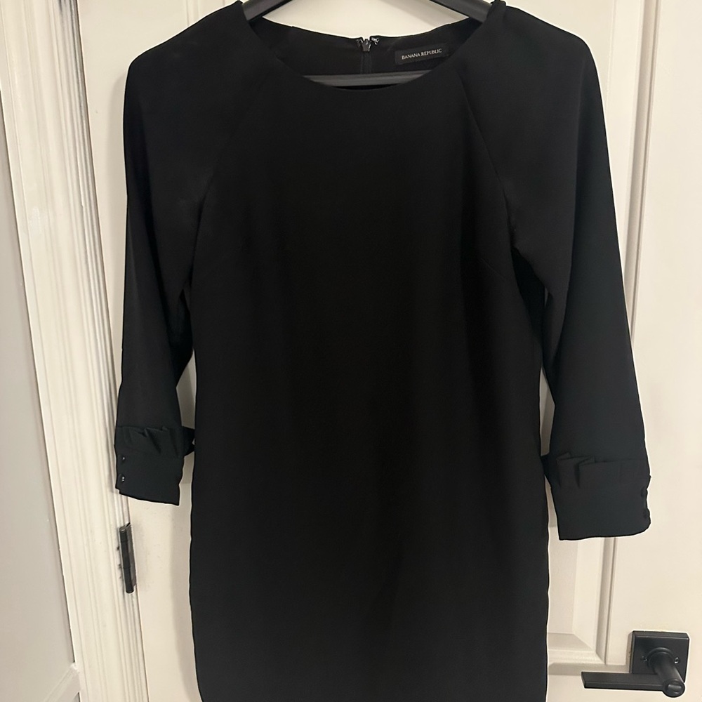 Banana Republic Classic Black Long Sleeve Dress